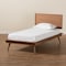 Baxton Studio Karine Mid-Century Modern Walnut Brown Finished Wood Twin Size Platform Bed 183-11178-11179-Zoro - alternate 6